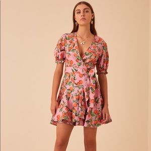 Finders Keepers Aranciata Wrap Dress - image 1